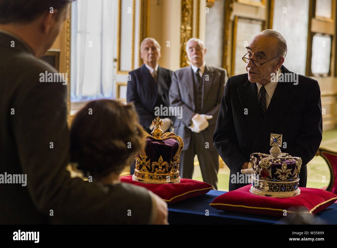 UK. A scene from the TV series The Crown season 1 (2016