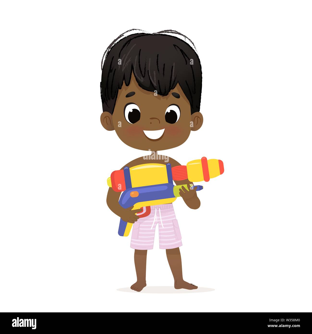 Smiling Cute African American Baby Boy With A Toy Water Gun Posing Pool Party Character With A Toygun Beach Dark Skin Boy Character Isolated Stock Vector Image Art Alamy Smiling Cute African American Baby Boy With A Toy Water Gun Posing Pool Party Character With A Toygun Beach Dark Skin Boy Character Isolated Stock Vector Image Art Alamy