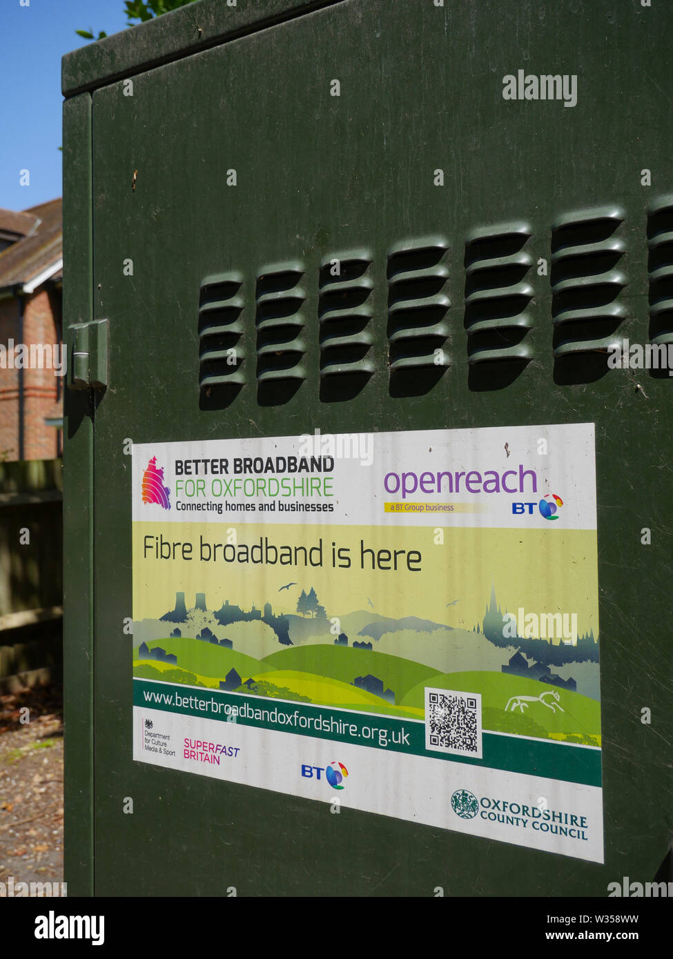 Upgrade Rural Broadband, Goring, Oxfordshire, England, UK, GB. Stock Photo