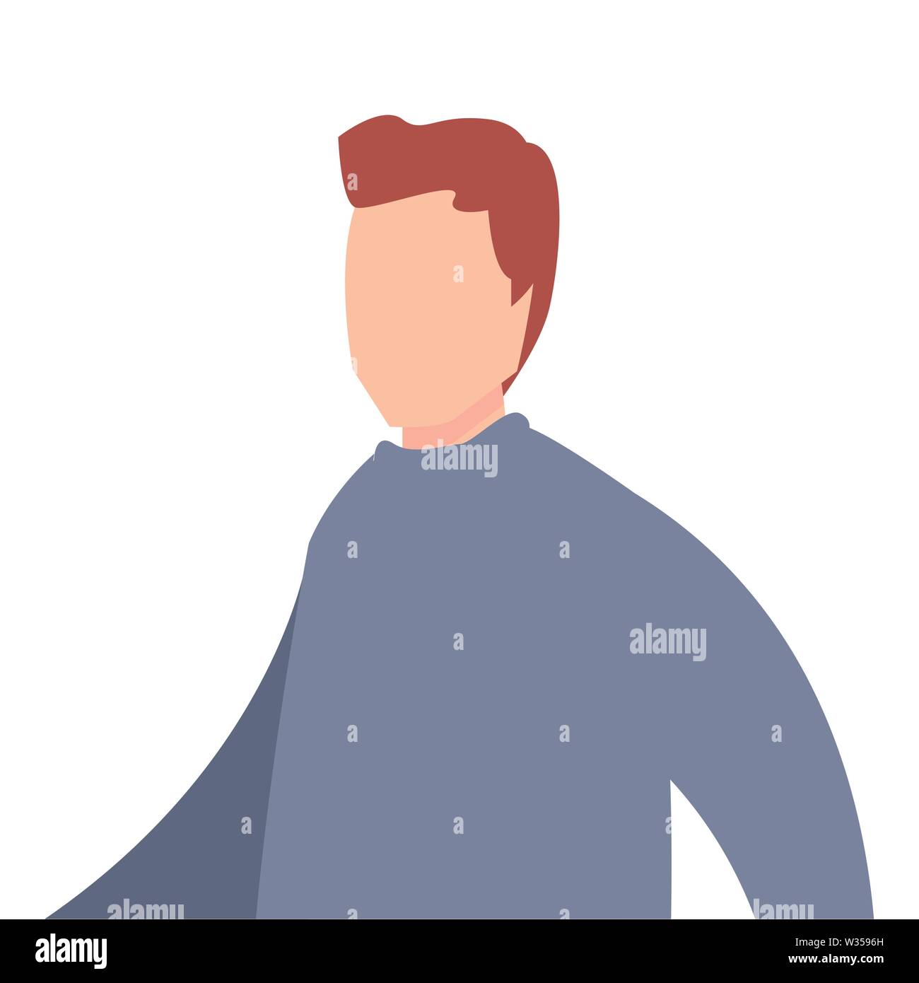man happy young people on white background vector illustration Stock ...