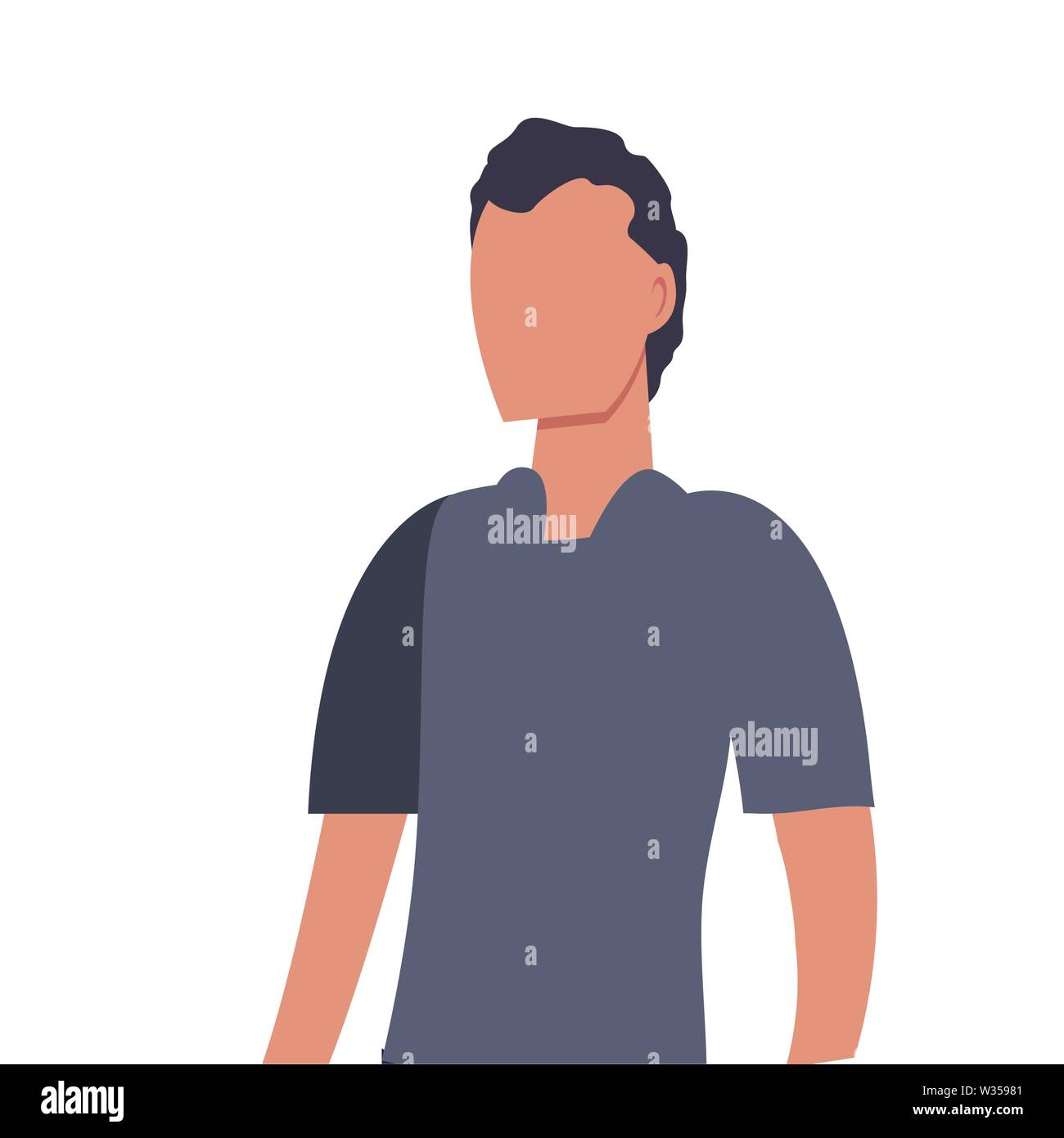 man happy young people on white background vector illustration Stock ...