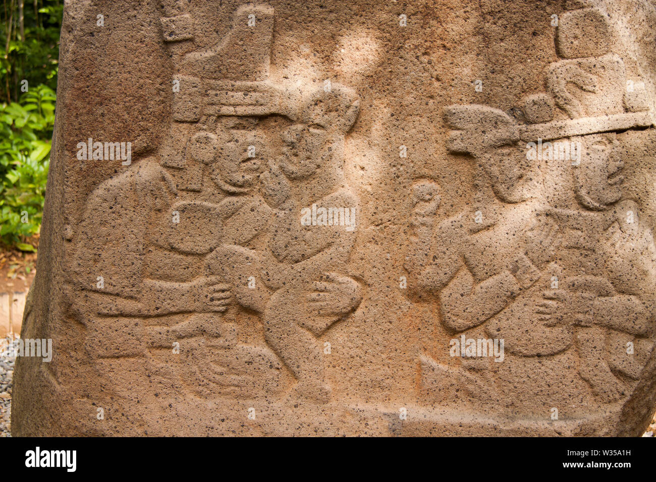 Olmec rock carving sculpture,Olmec Archaeological Museum,La Venta Park
