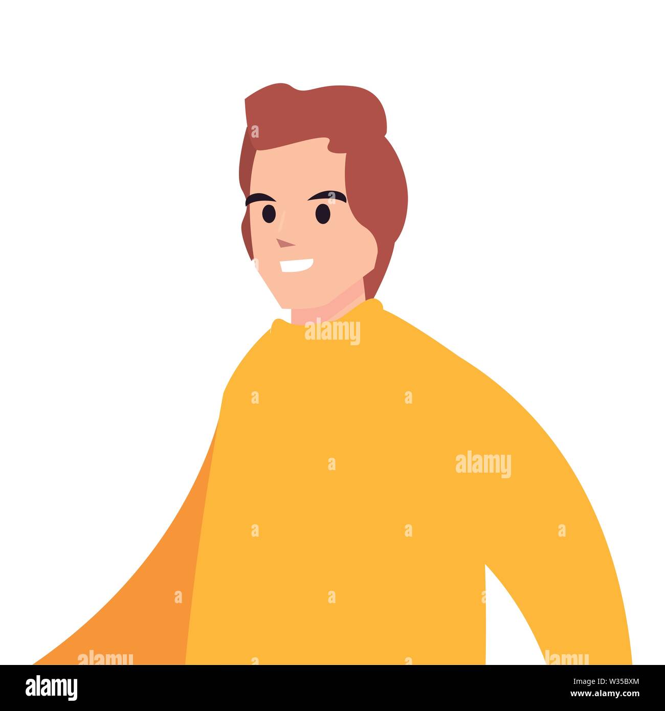man happy young people on white background vector illustration Stock ...