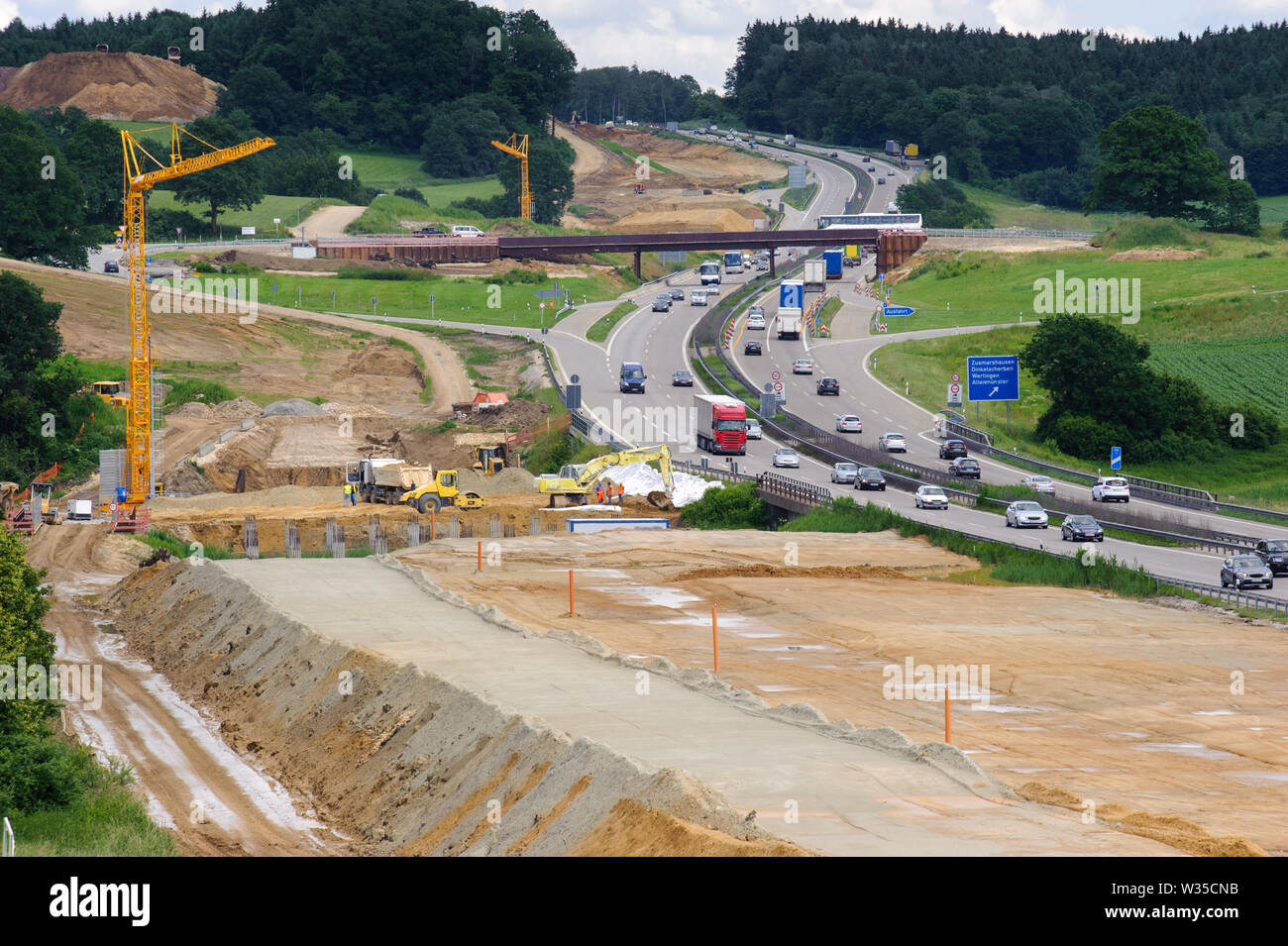 construction site at Autobahn in Germany Stock Photo Alamy