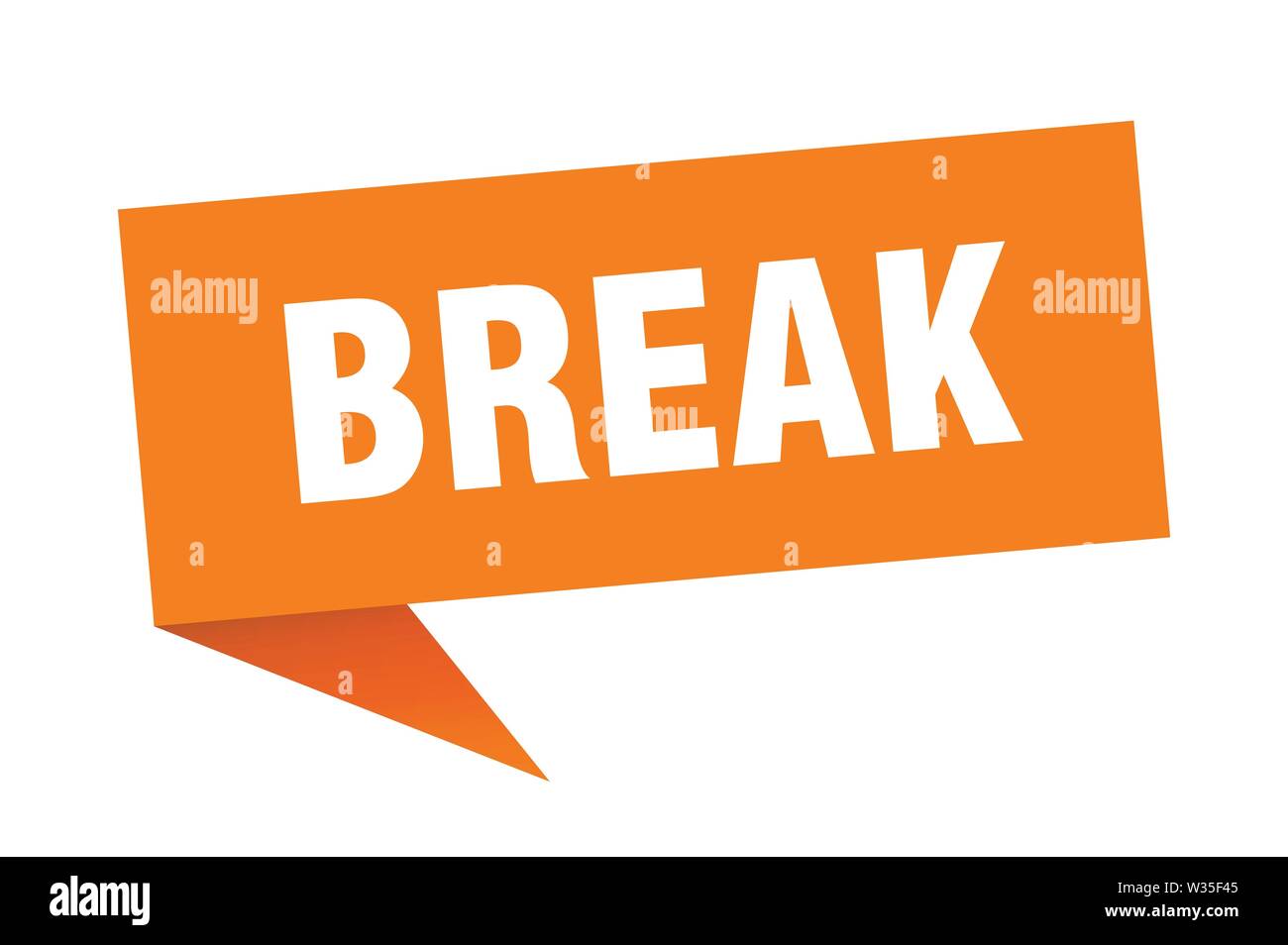 break speech bubble. break sign. break banner Stock Vector Image & Art