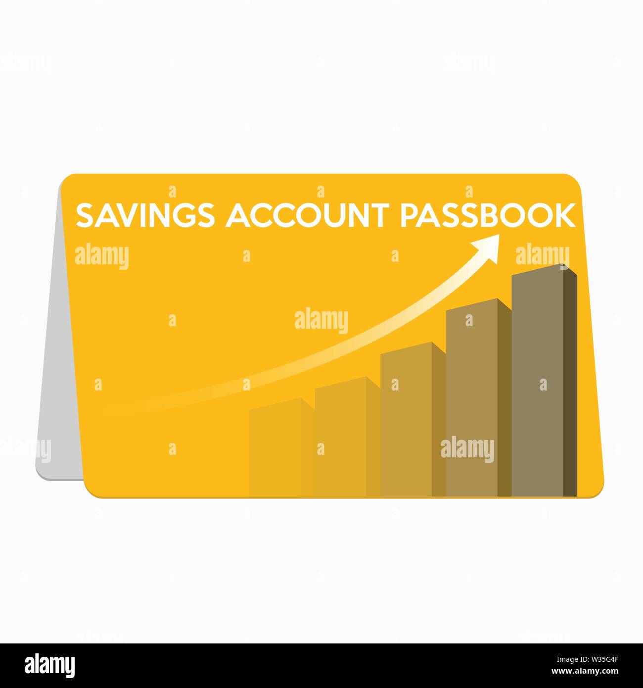 Saving account passbook flat design Stock Vector