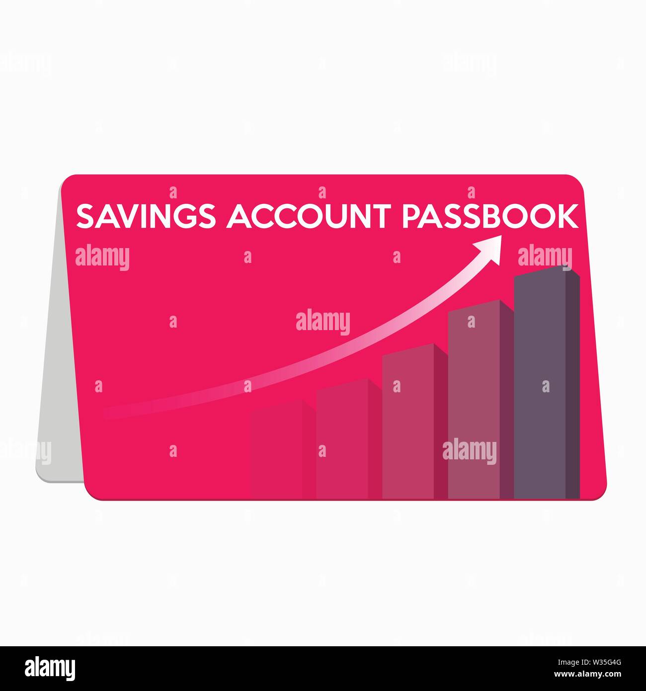 Saving account passbook flat design Stock Vector
