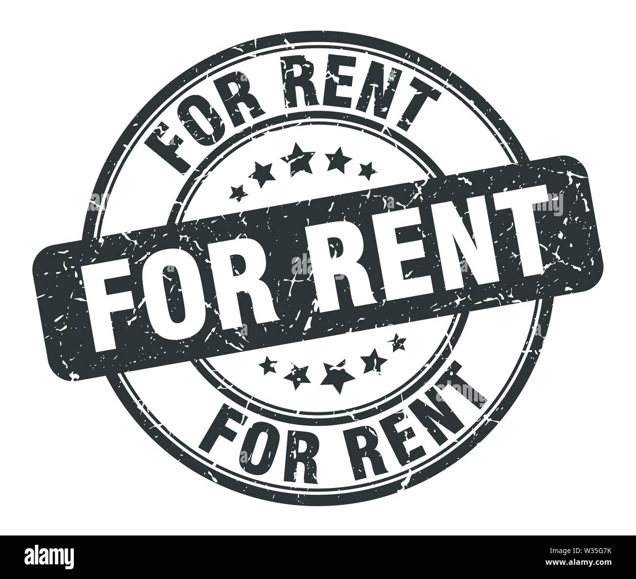 for rent stamp. for rent round grunge sign. for rent Stock Vector Image ...