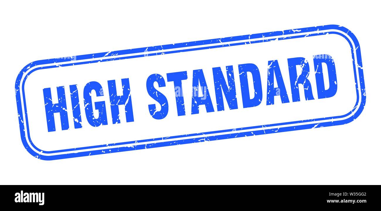 high standard stamp. high standard square grunge sign. high standard ...