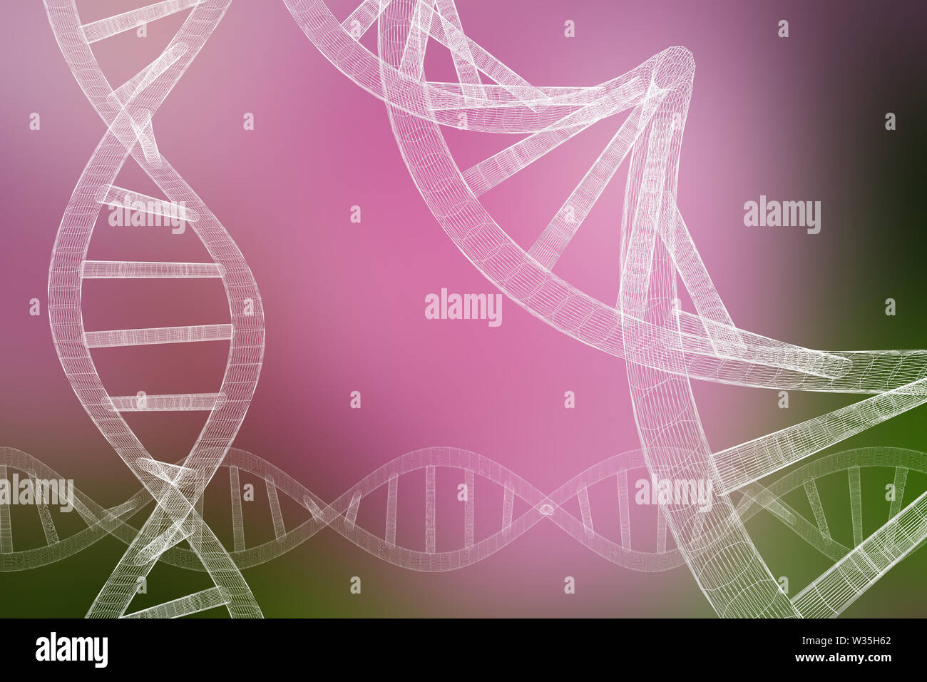 Abstract DNA strand double helix genetics 3D illustration Stock Photo ...