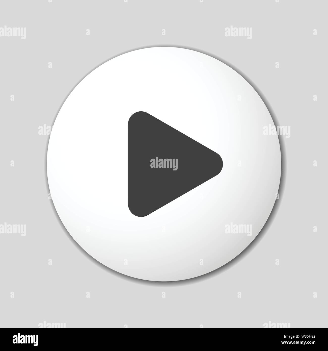 play round vector button isolated on white background Stock Vector ...