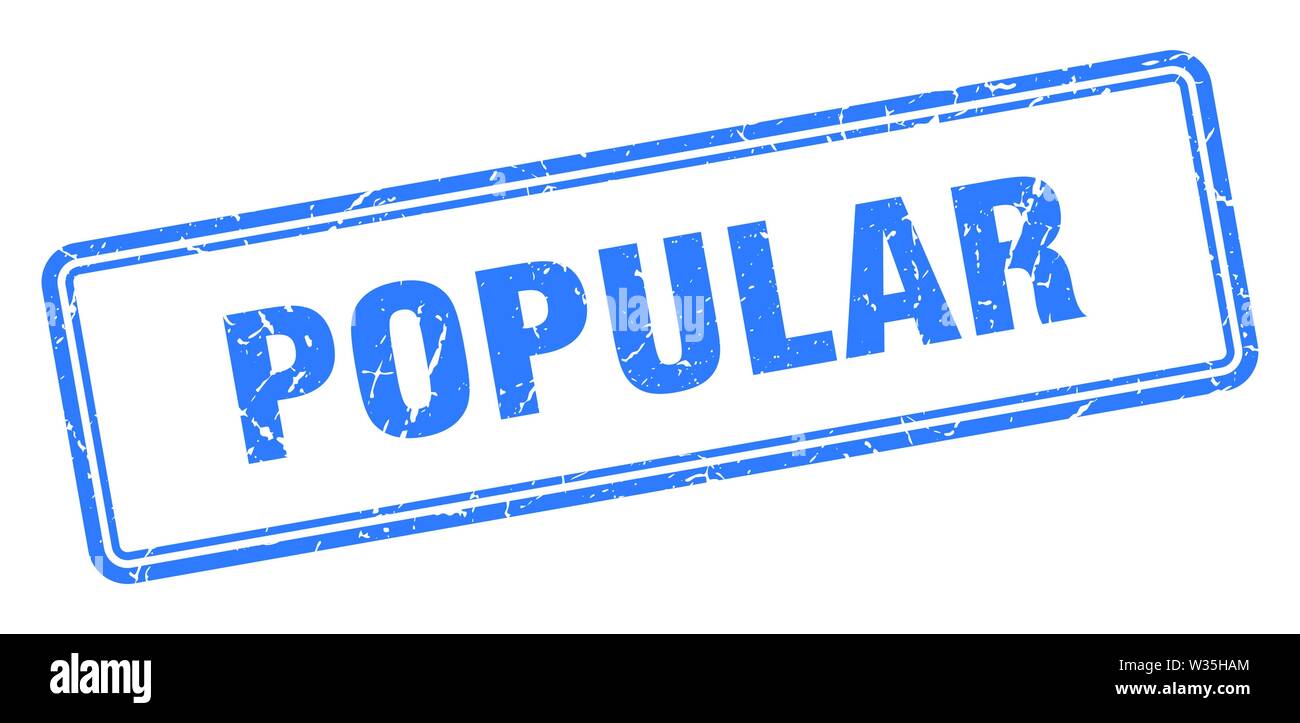 popular stamp popular square grunge sign popular Stock Vector Image