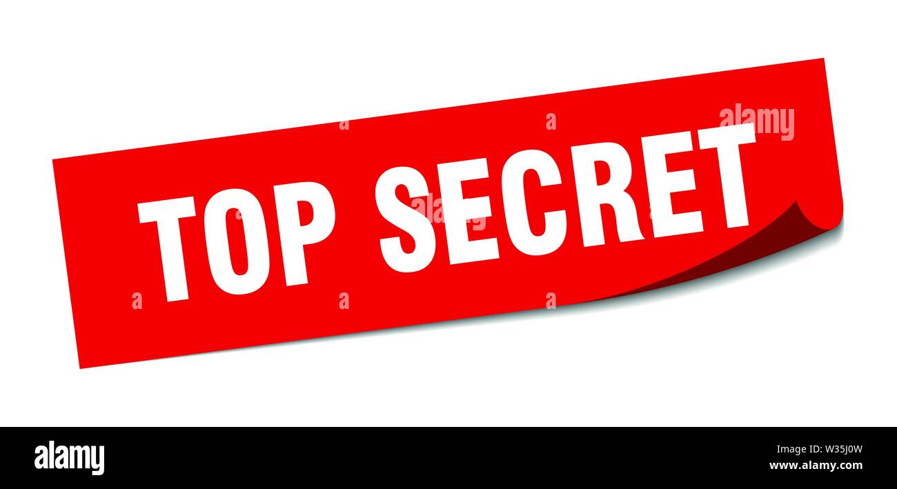 top secret sticker. top secret square isolated sign. top secret Stock ...