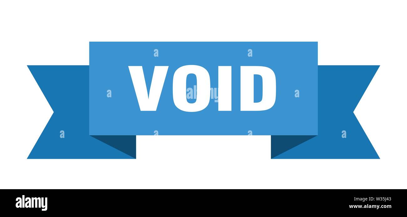 void ribbon. void isolated sign. void banner Stock Vector