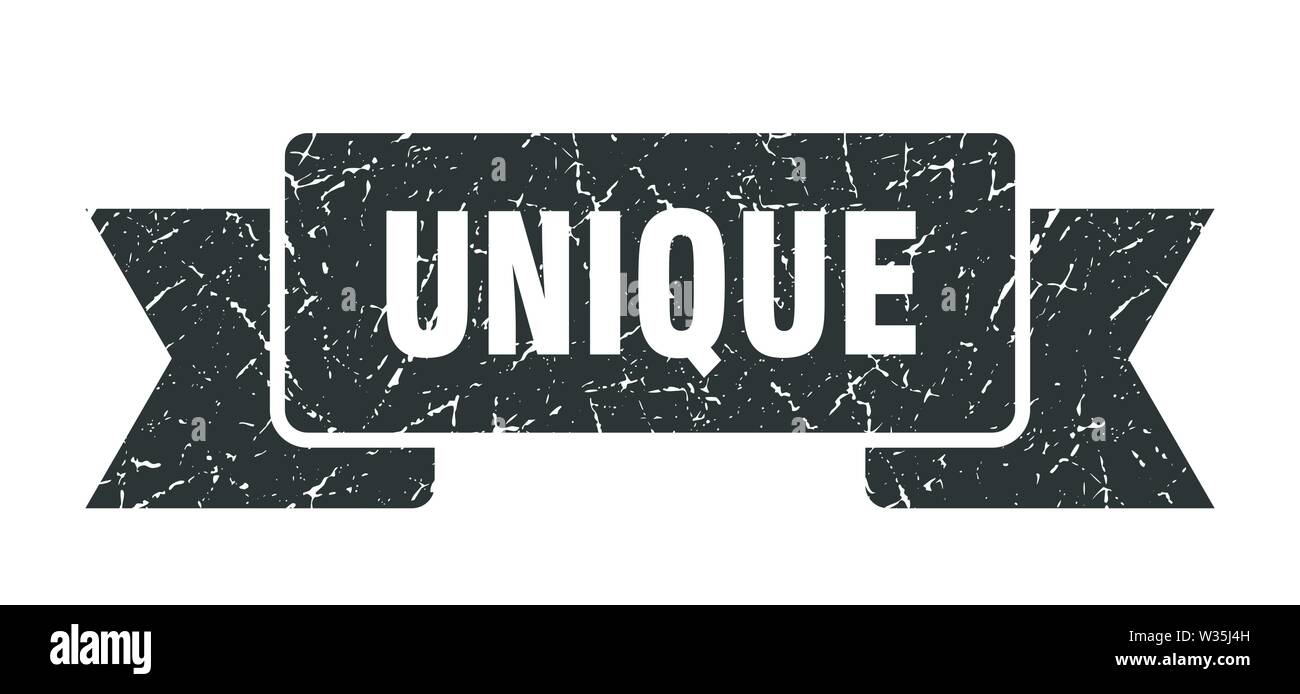 Unique Grunge Ribbon Unique Sign Unique Banner Stock Vector Art