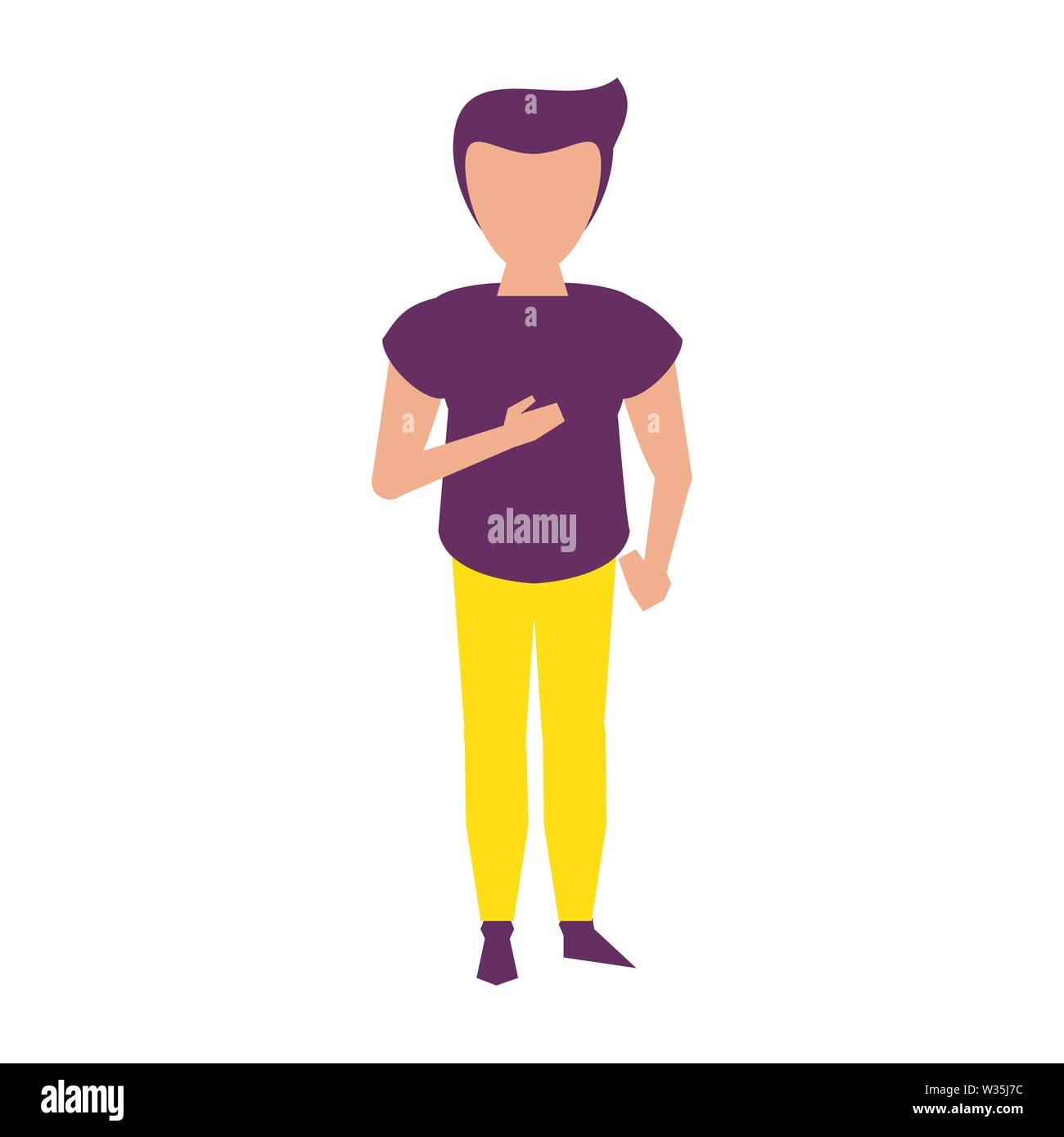 young casual man body cartoon Stock Vector Image & Art - Alamy