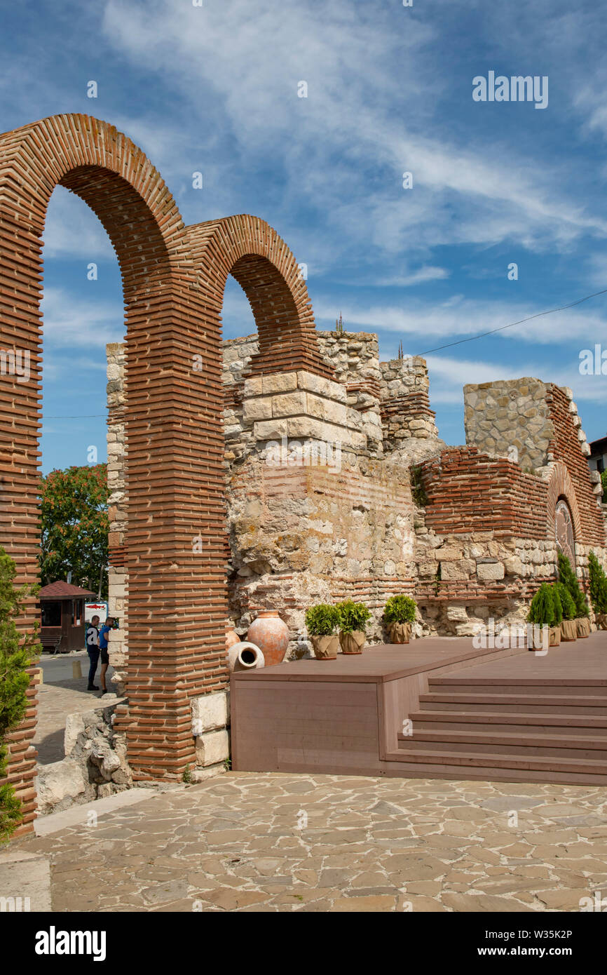 Ancient Theatre, Nessebar, Bulgaria Stock Photo