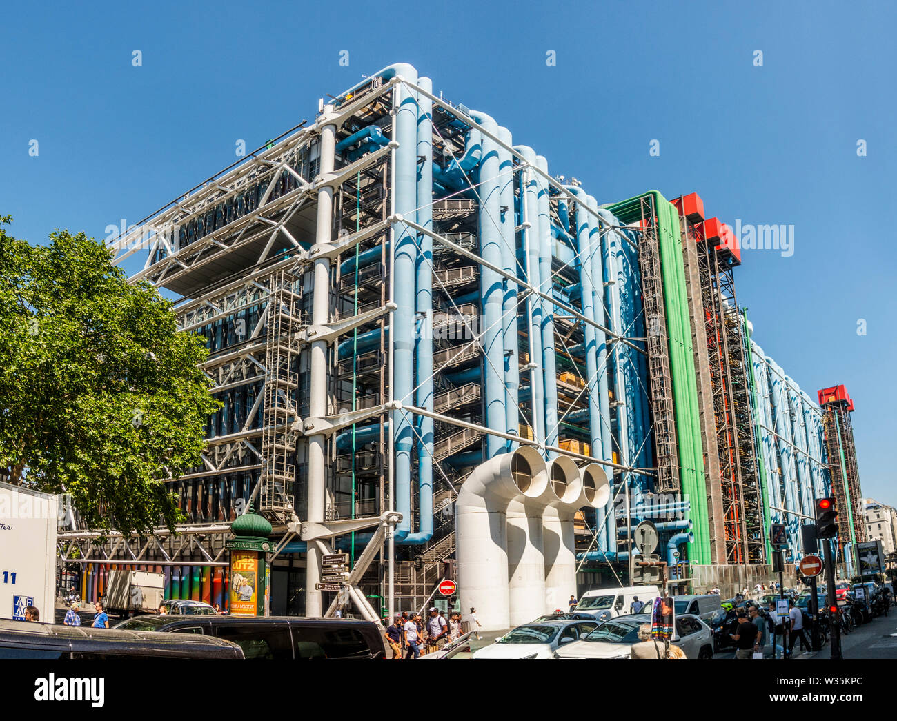 Centre Georges Pompidou, Beaubourg, museum for modern art. Paris, France. Stock Photo