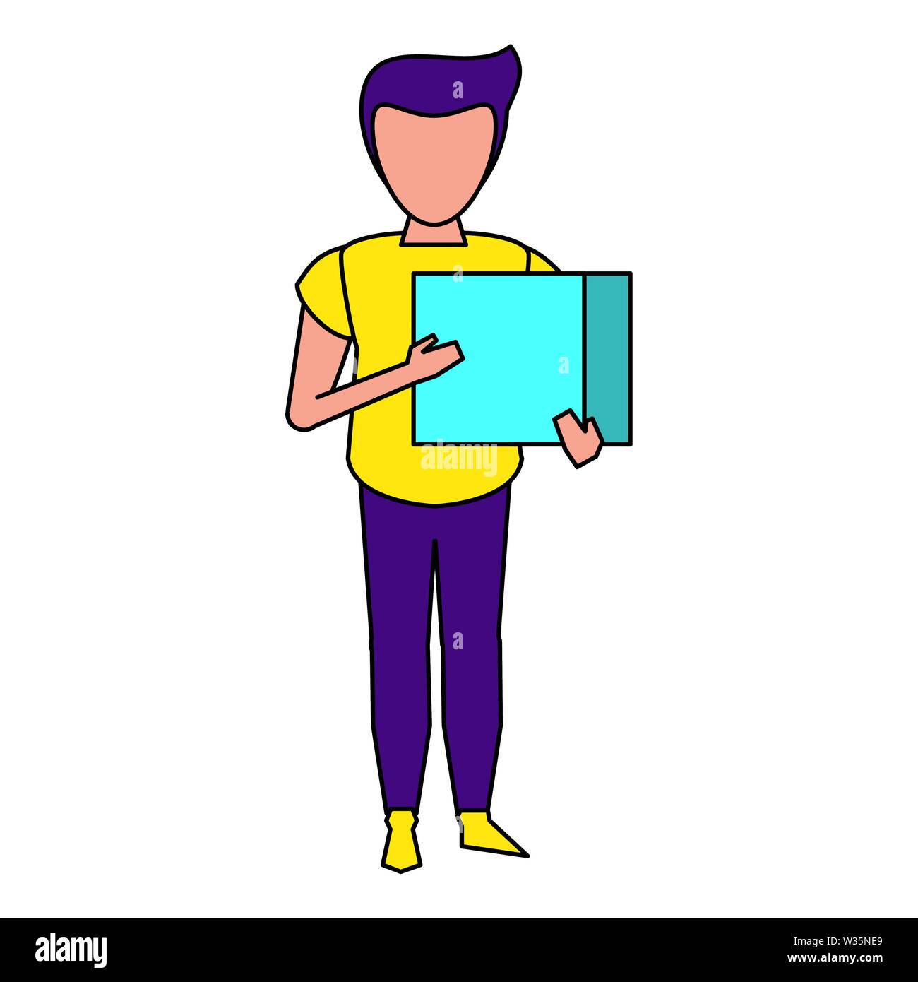 young casual man body cartoon Stock Vector Image & Art - Alamy