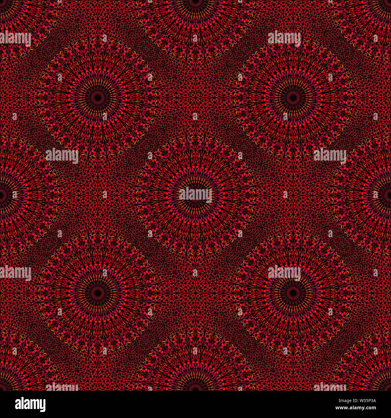 Red mandala garden pattern design background - bohemian seamless floral ...