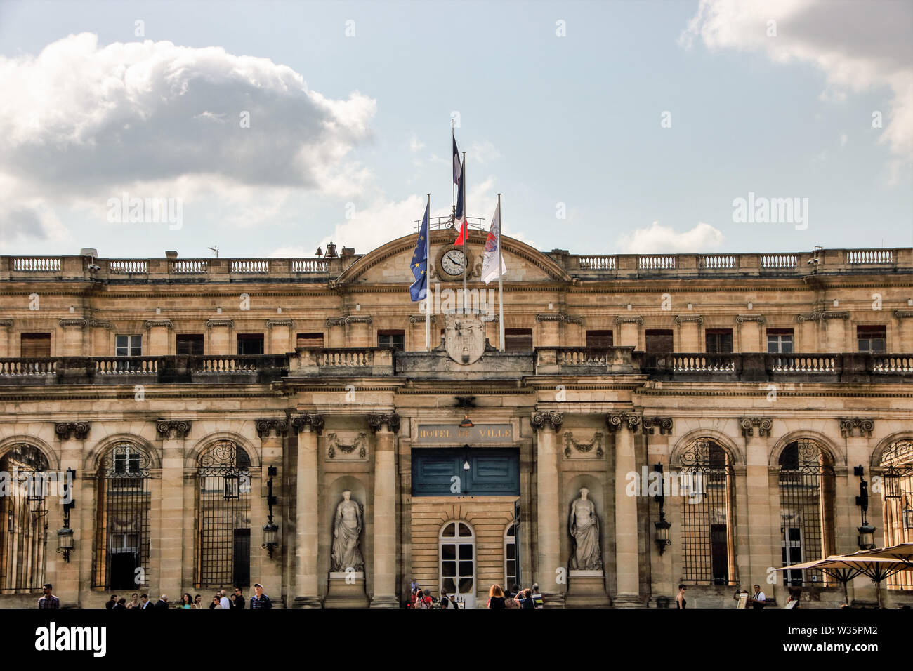 At BORDEAUX - FRANCE - ON 08/25/2017 - Hotel de ville Stock Photo