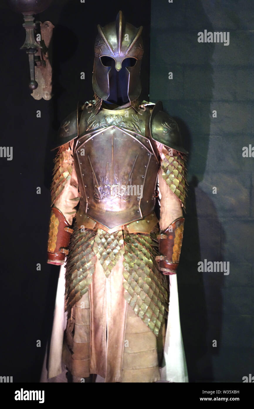 Armour Worn be Meryn Trant on Display in the Game of Thrones Exhibition, Belfast, County Antrim