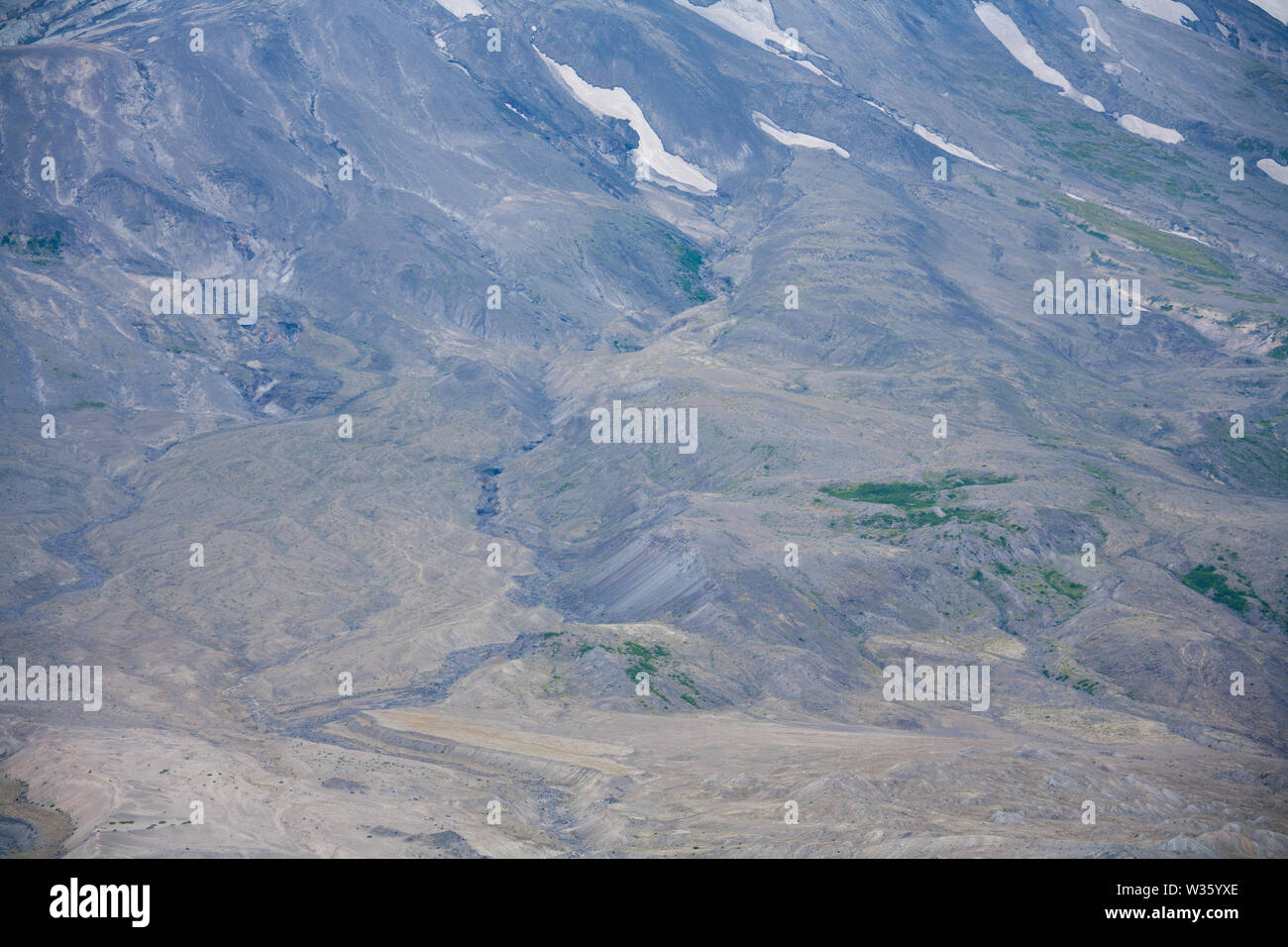 Mt St. Helen is a perfect example of how well nature does without mankind interfering, any direction, any assistance, healing occurs and will totally. Stock Photo