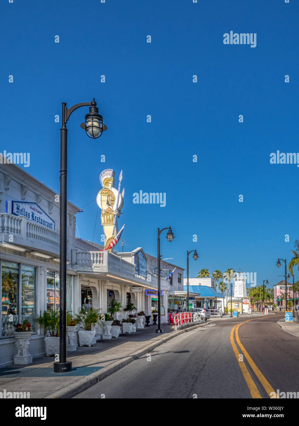 Tarpon Springs, Florida. A small historical waterside town with a