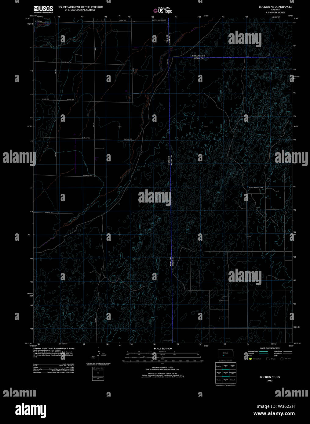 Bucklin kansas map hires stock photography and images Alamy