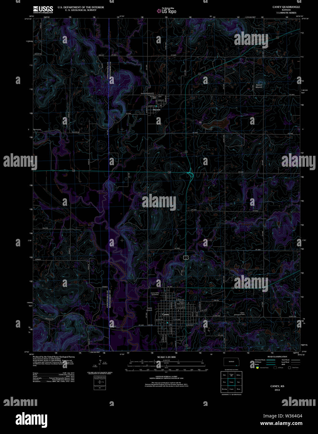 Map of caney hires stock photography and images Alamy