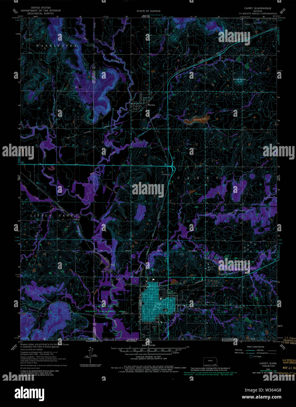Map of caney hires stock photography and images Alamy