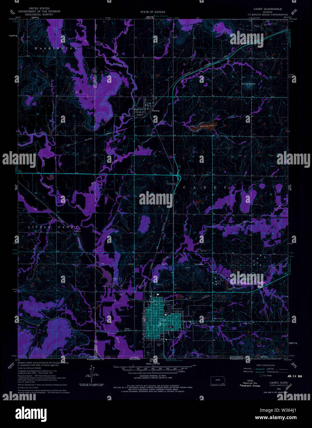 Map of caney hires stock photography and images Alamy