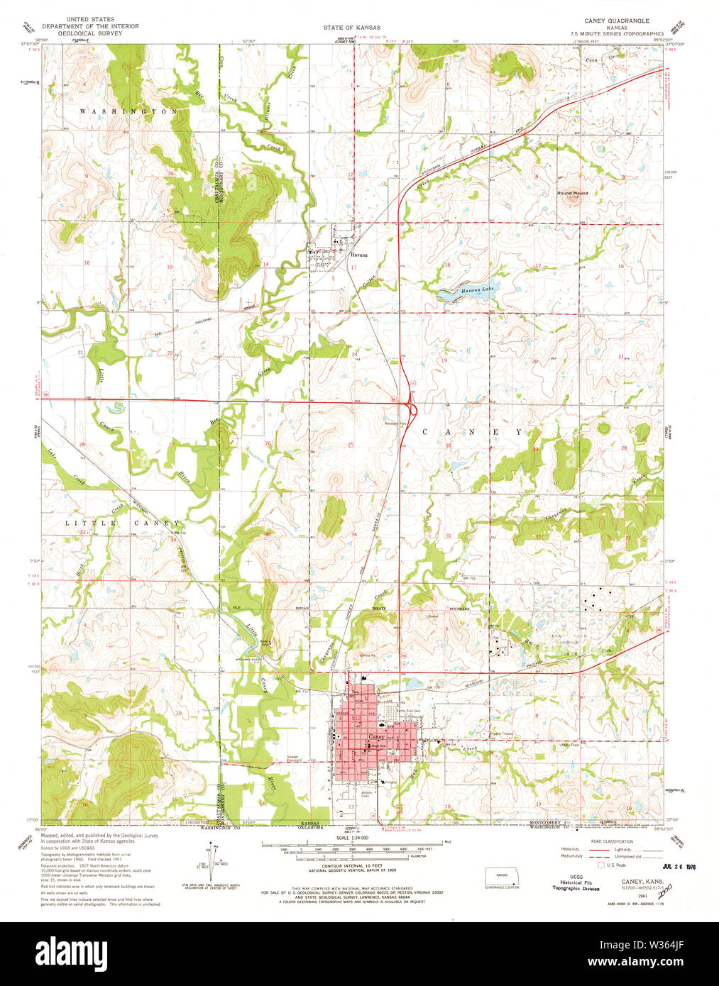 Map of caney hires stock photography and images Alamy