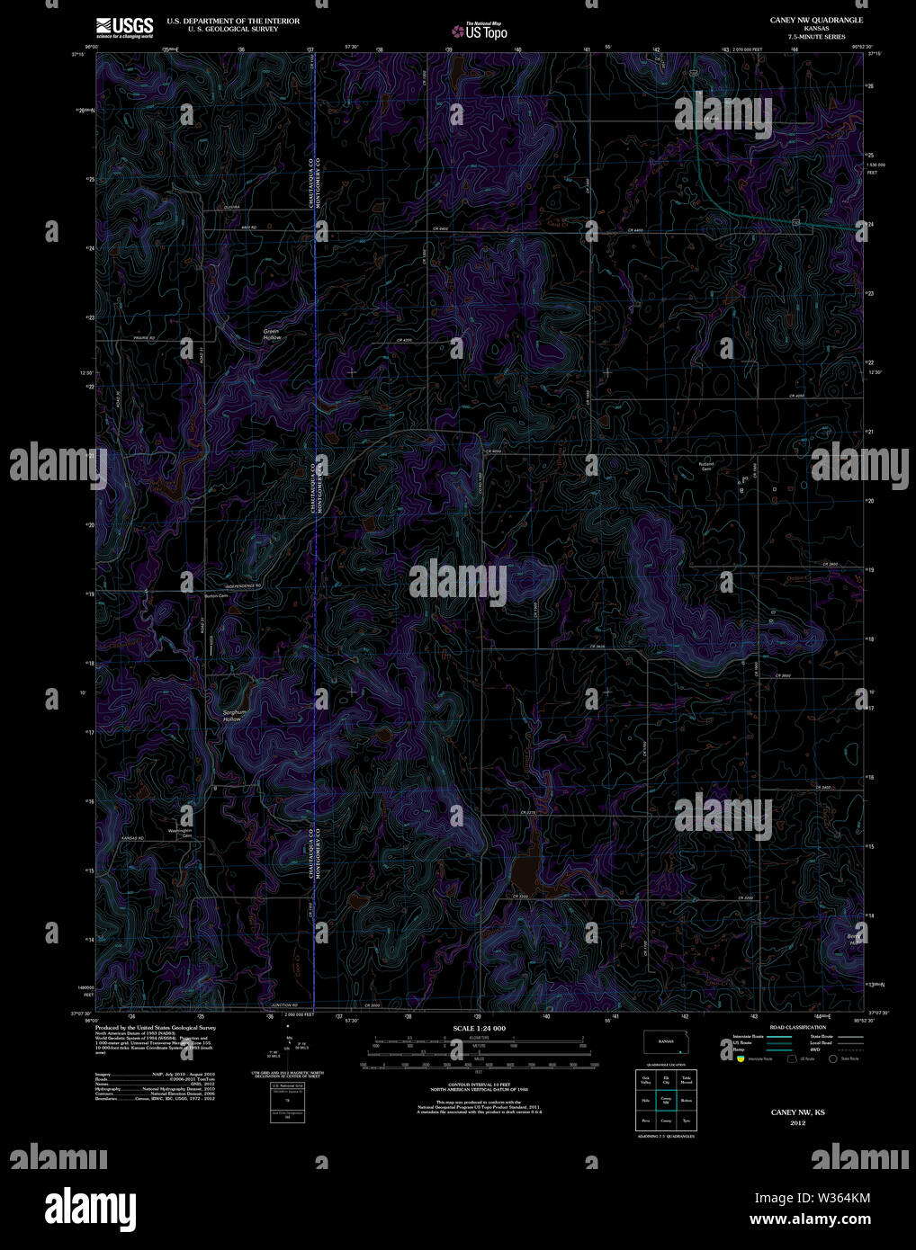 Map of caney hires stock photography and images Alamy