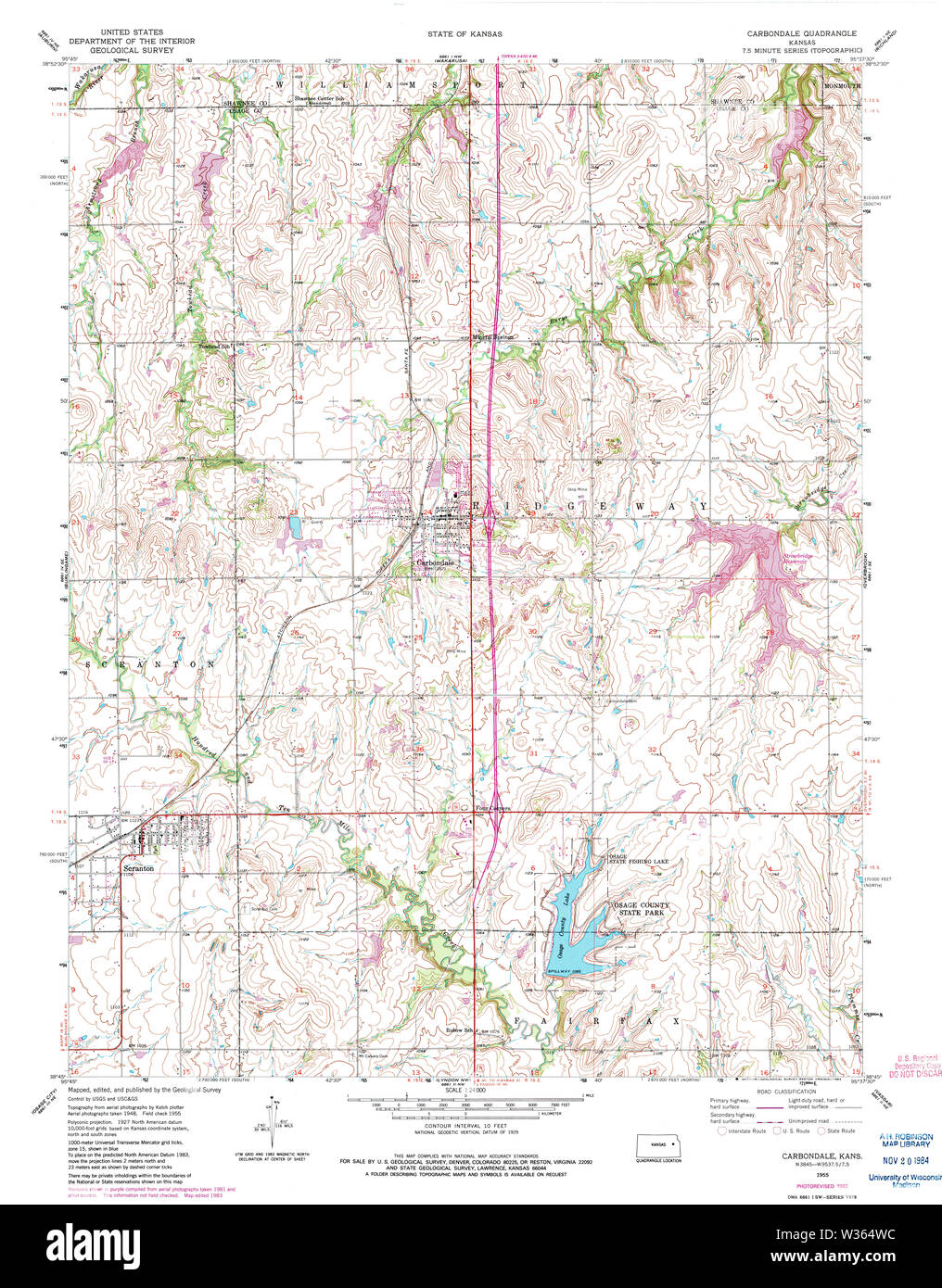 Carbondale kansas map hires stock photography and images Alamy