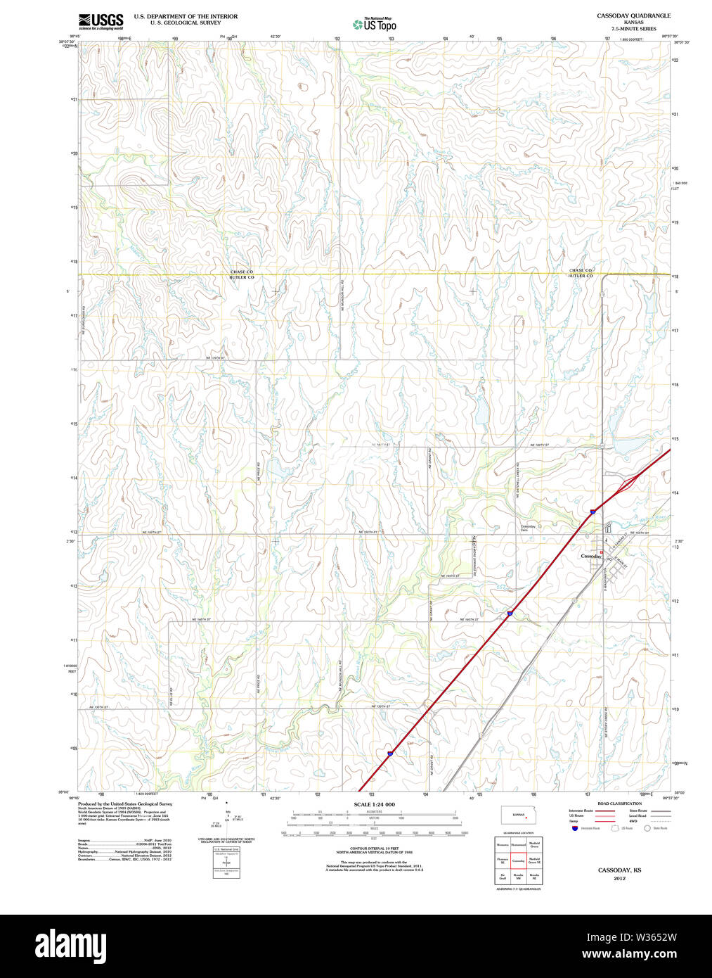 Map of cassoday hires stock photography and images Alamy