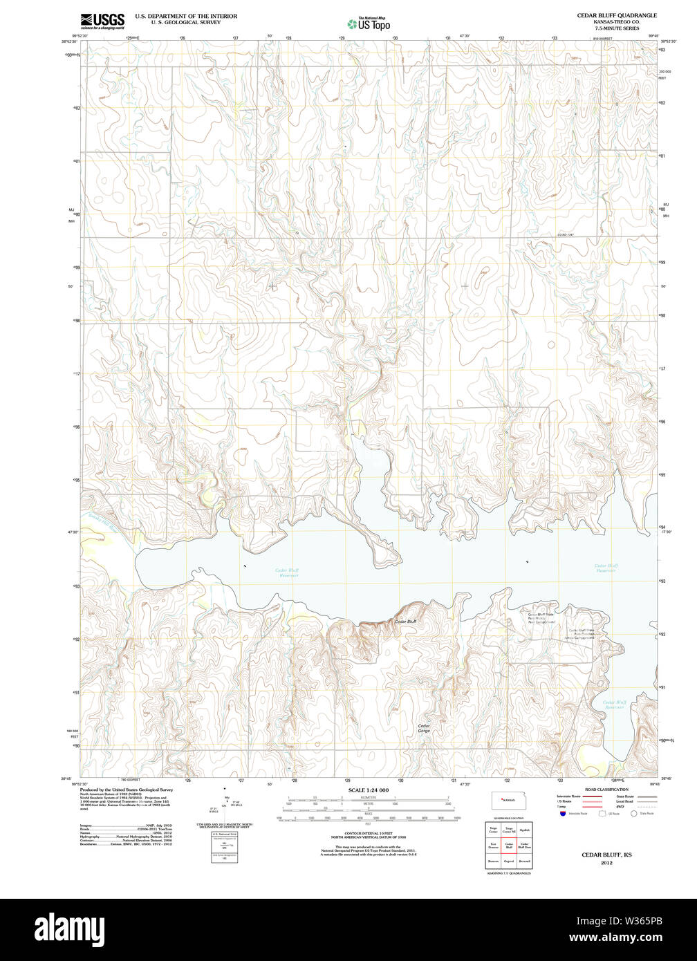 Map of cedar bluff hires stock photography and images Alamy