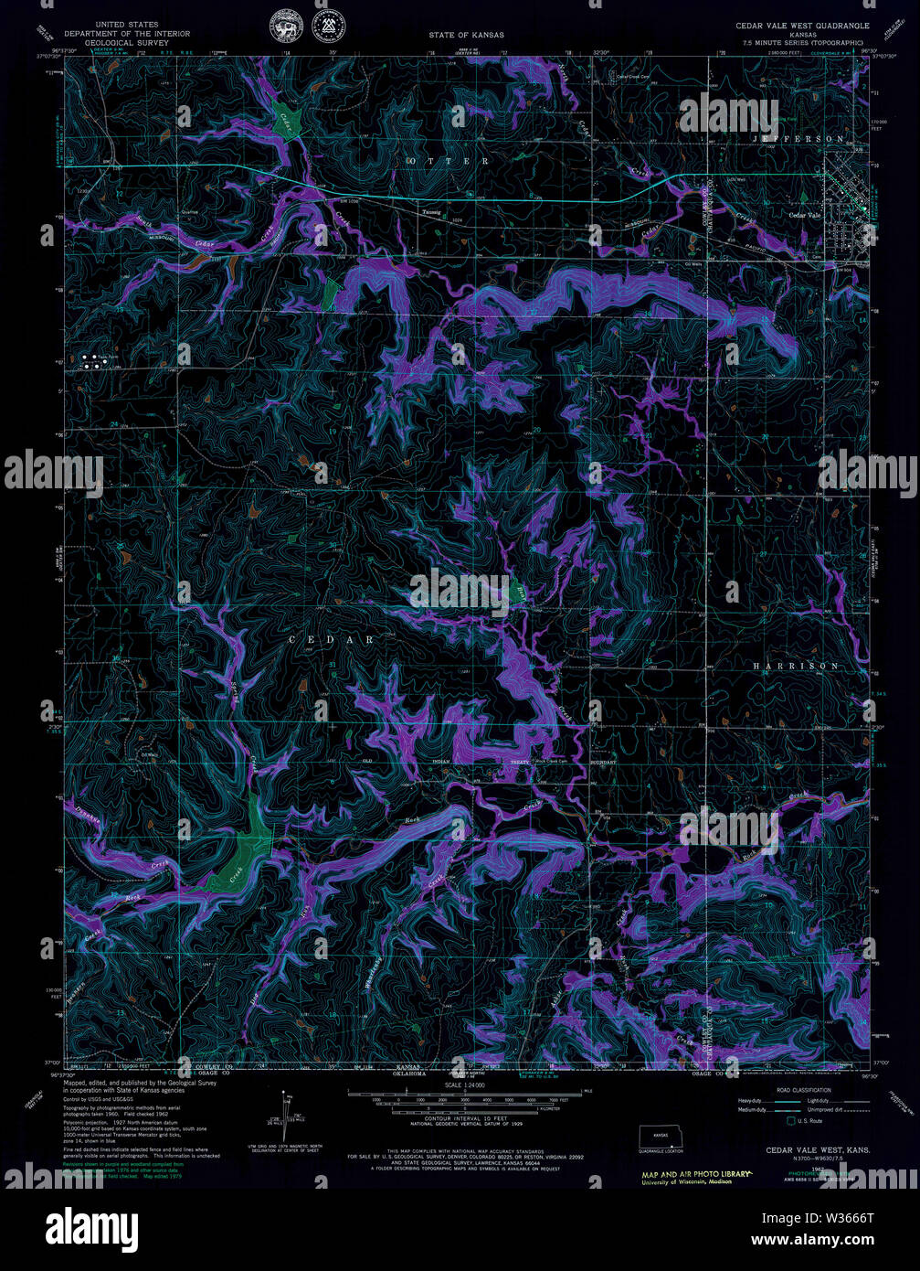 Map of cedar vale hires stock photography and images Alamy