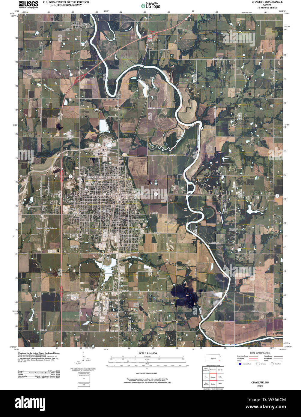 Chanute kansas map Cut Out Stock Images & Pictures Alamy