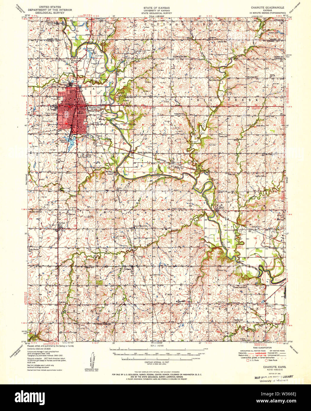 Map of chanute hires stock photography and images Alamy