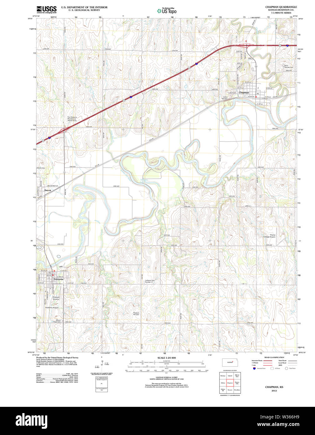 Map of chapman kansas hires stock photography and images Alamy