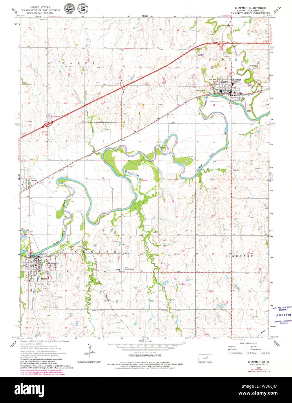 Map of chapman kansas Cut Out Stock Images & Pictures Alamy