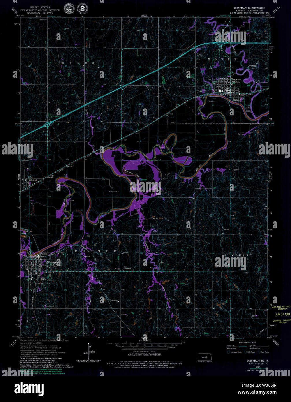 Map of chapman kansas hires stock photography and images Alamy
