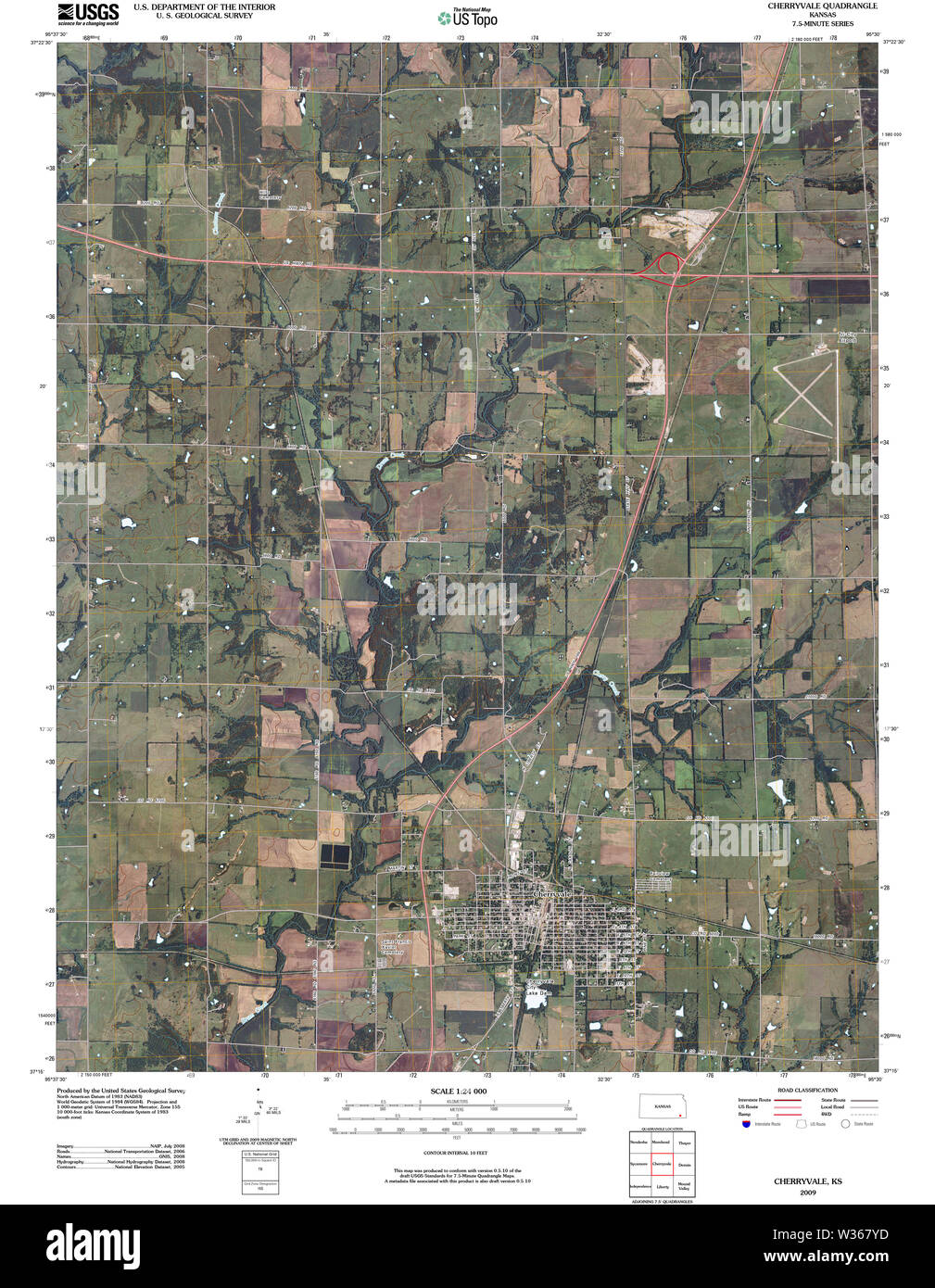 Cherryvale map hires stock photography and images Alamy