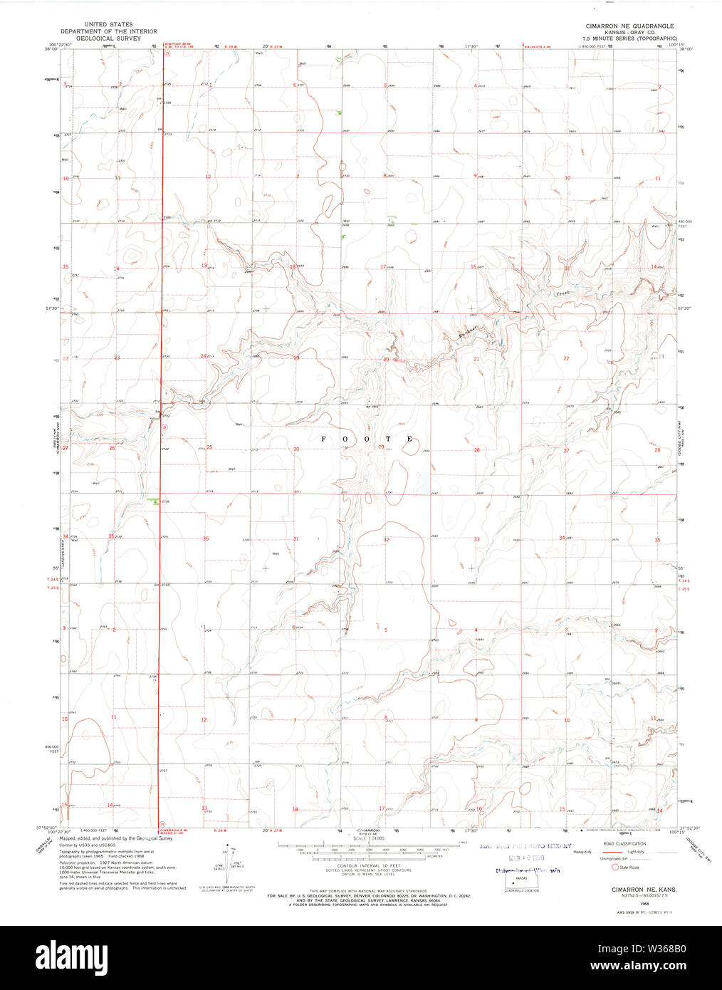 Cimarron kansas map hires stock photography and images Alamy