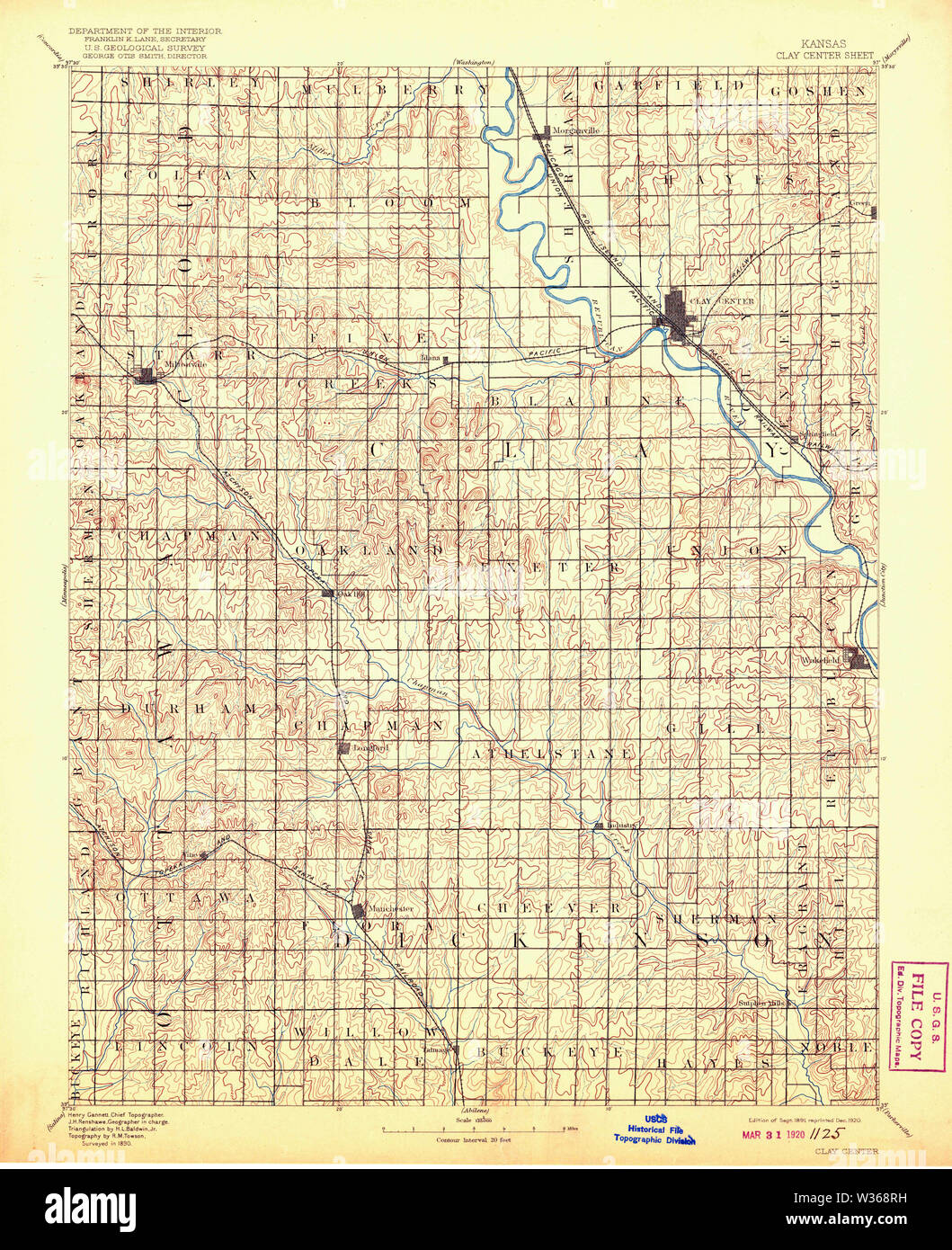 Map of clay center hires stock photography and images Alamy