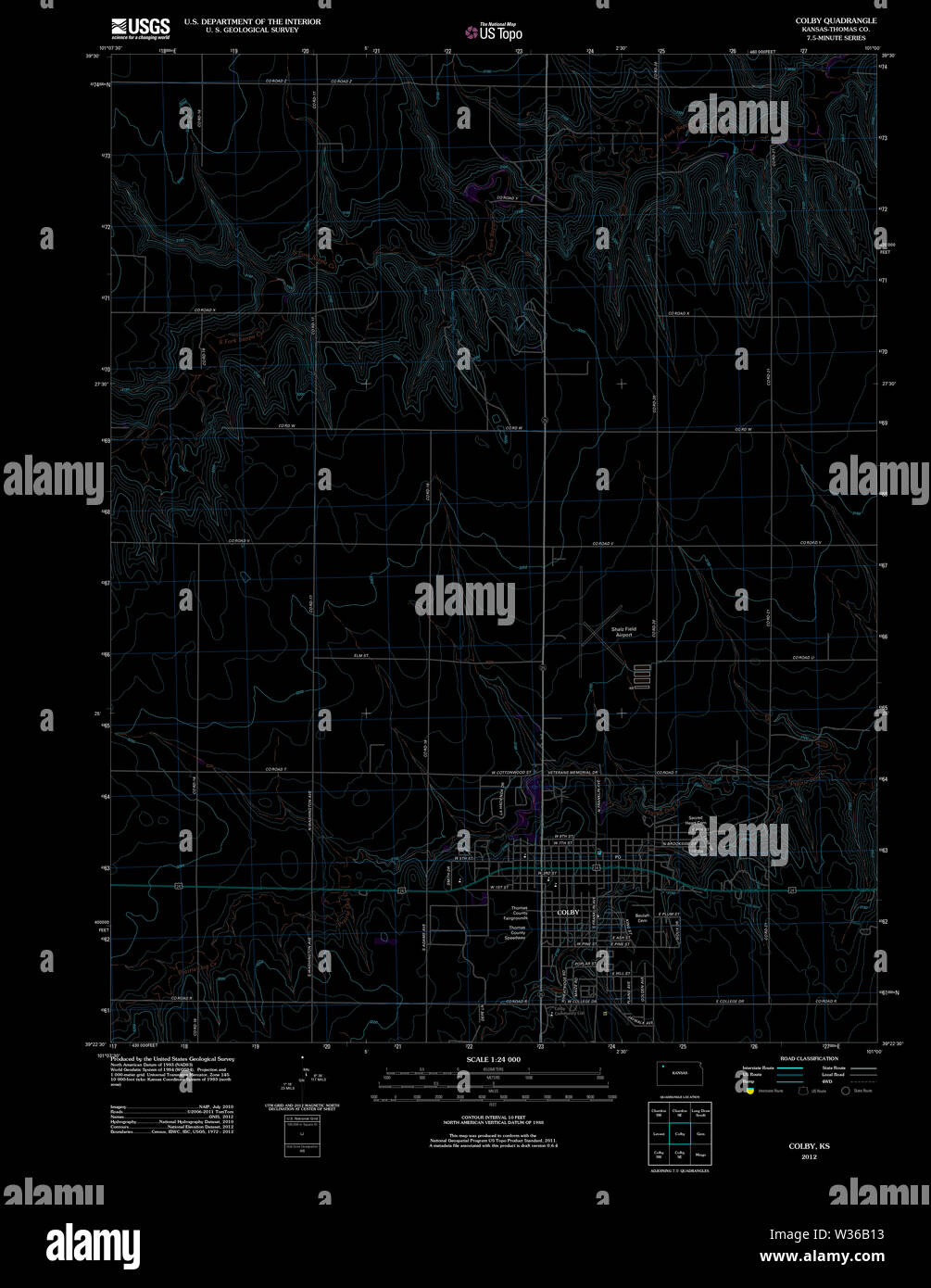 Colby kansas map hi-res stock photography and images - Alamy