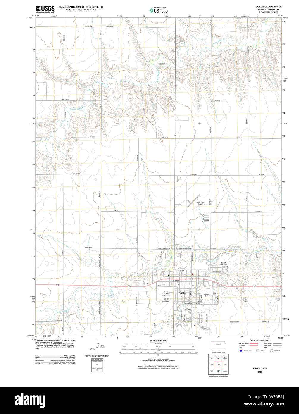 Colby kansas map hi-res stock photography and images - Alamy