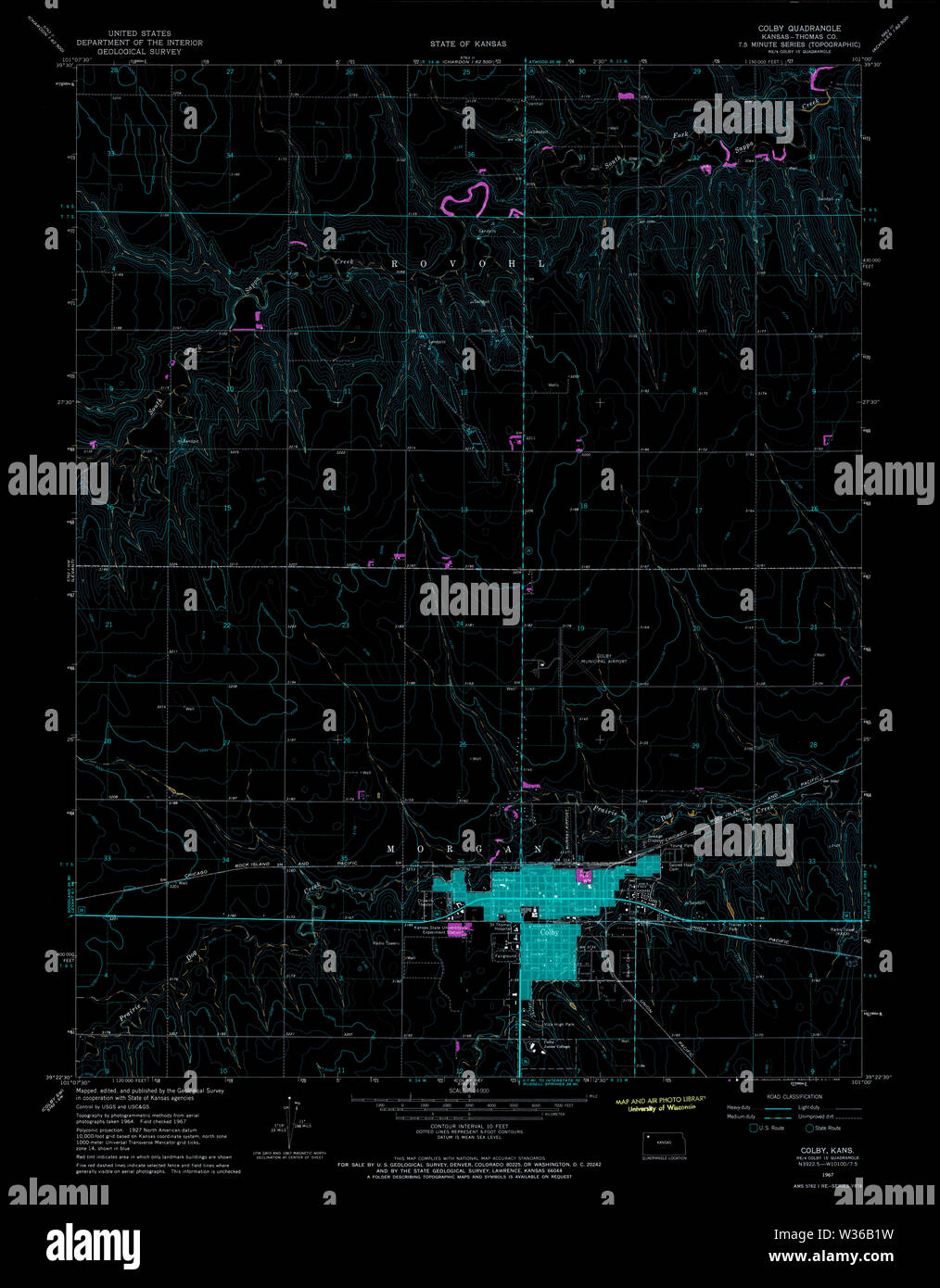 Colby kansas map hi-res stock photography and images - Alamy