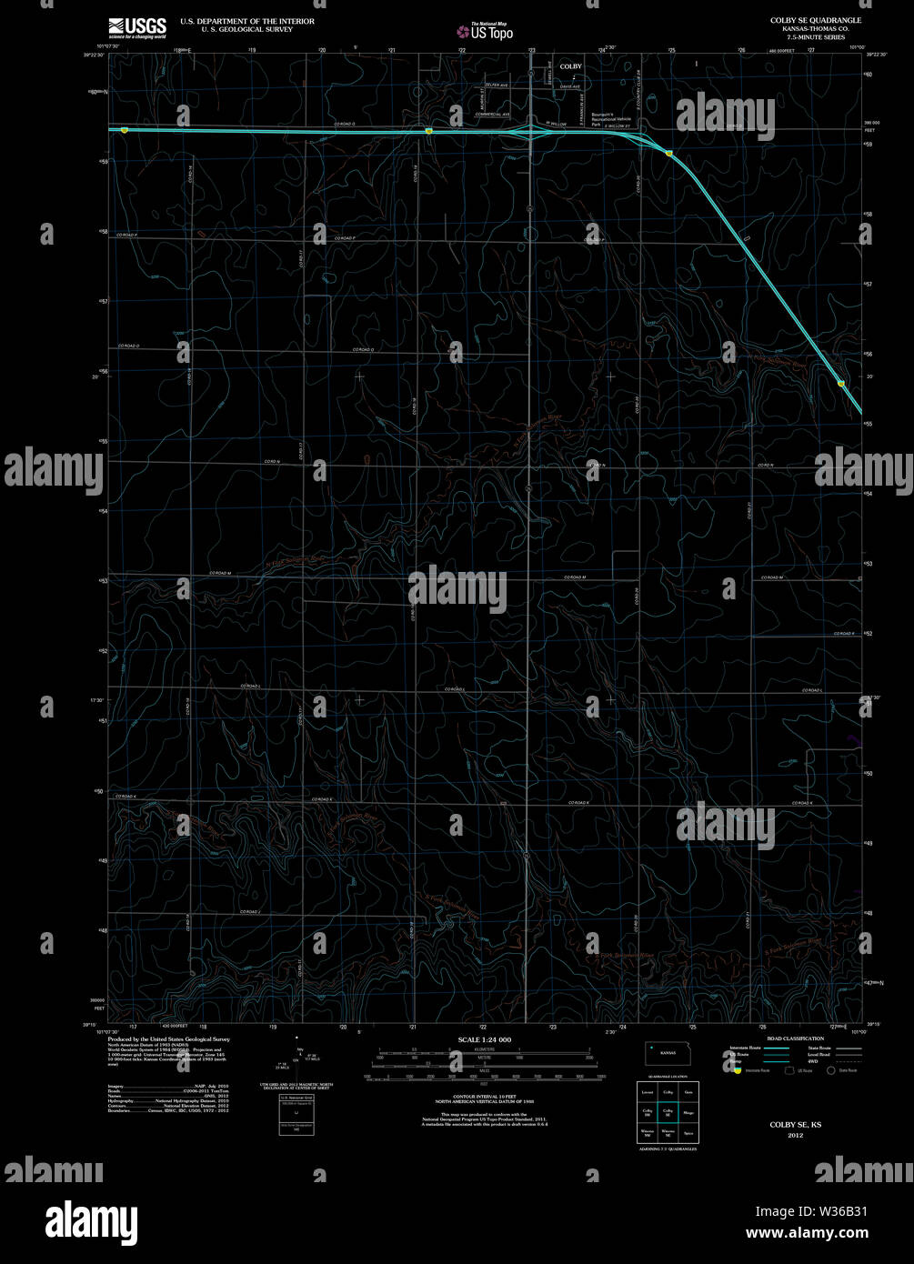 Colby kansas map hi-res stock photography and images - Alamy